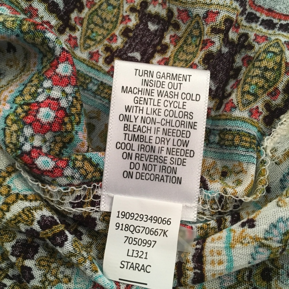 Tunic With Lace Sides By World Unity, Size Large - image 7